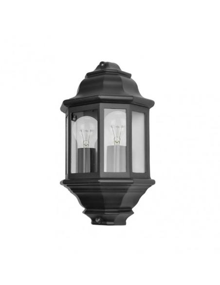 Aplique Exterior Aluminio Shaula 2xe27 Negro Ip44 38,5x22x12,5 Cm