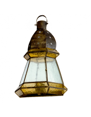 Aplique Grande 1xe27 Ambarina Cuero/ambar 42x30x14 Cm