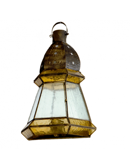 Aplique Grande 1xe27 Ambarina Cuero/ambar 42x30x14 Cm