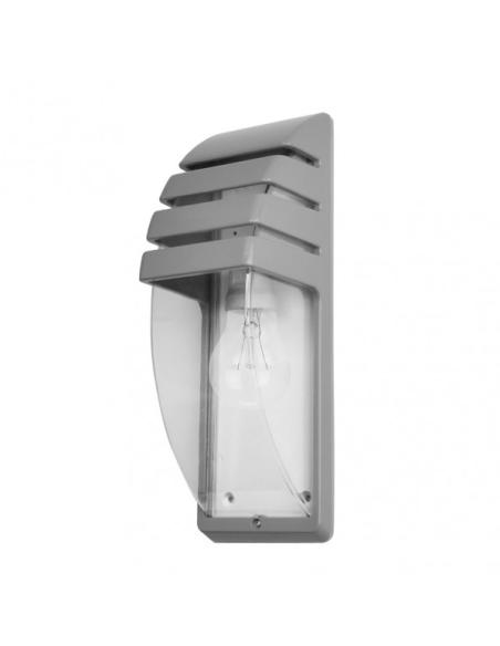 Aplique Exterior Elnath 1xe27 Gris Ip44  35x12x12 Cm