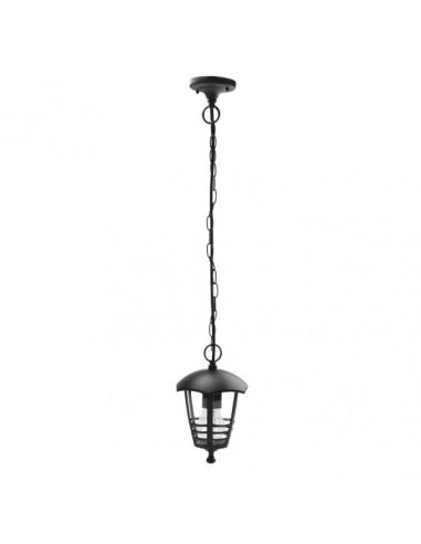 Colgante Exterior Aluminio Alnilan 1xe27 Negro  Regx16x16 Cm  Ip44
