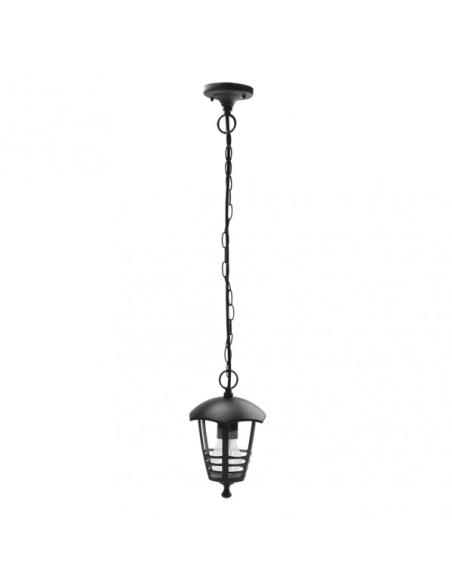 Colgante Exterior Aluminio Alnilan 1xe27 Negro  Regx16x16 Cm  Ip44