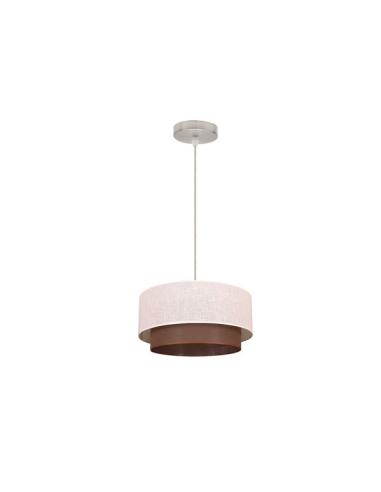Colgante Doble 1l. Beis/marron Cilind REGX35X35