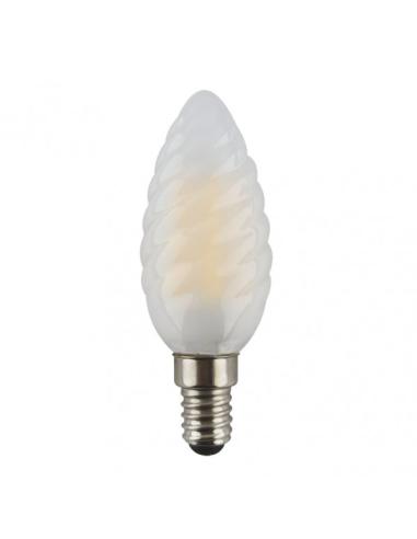 Bombilla Vela Rizada 4w 3000k Fabriplus E14 360lm  9,7x3,4x3,4 Cm