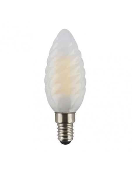 Bombilla Vela Rizada 4w 3000k Fabriplus E14 360lm  9,7x3,4x3,4 Cm