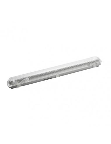 Pantalla Estanca 60cm Lines  Para Led 1xt8 Ip54 Gris/transparente 68x7,8x6 Cm