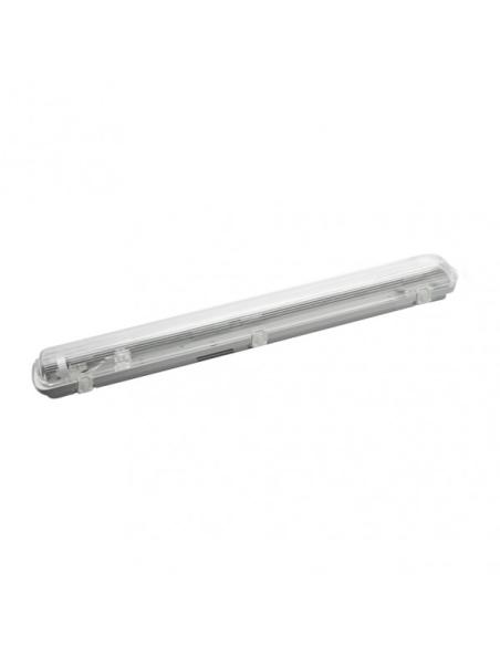 Pantalla Estanca 60cm Lines  Para Led 1xt8 Ip54 Gris/transparente 68x7,8x6 Cm