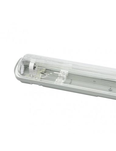 Pantalla Estanca 150cm Lines  Para Led 1xt8 Ip54 Gris/transparente 158x7,8x6 Cm