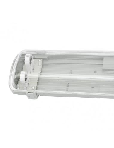 Pantalla Estanca 60cm Lines  Para Led 2xt8 Ip54 Gris/transparente 67x11,7x6 Cm