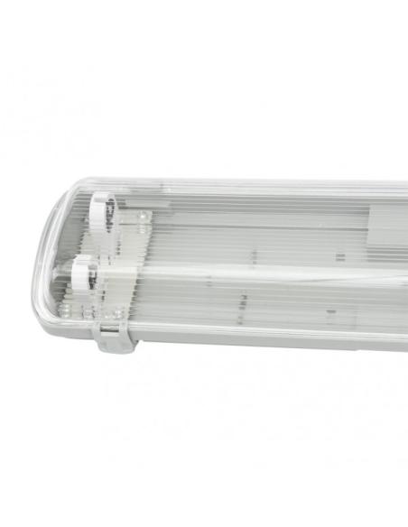 Pantalla Estanca 60cm Lines  Para Led 2xt8 Ip54 Gris/transparente 67x11,7x6 Cm