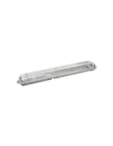Pantalla Estanca 60cm Lines  Para Led 2xt8 Ip54 Gris/transparente 67x11,7x6 Cm