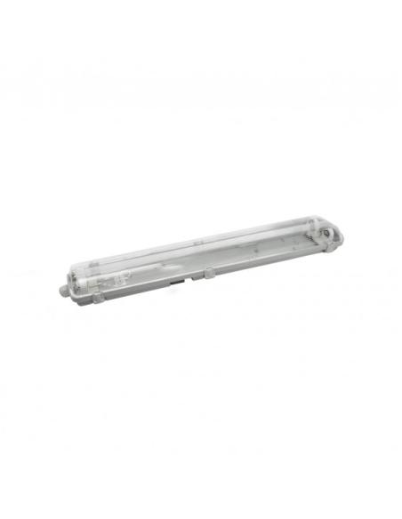 Pantalla Estanca 60cm Lines  Para Led 2xt8 Ip54 Gris/transparente 67x11,7x6 Cm