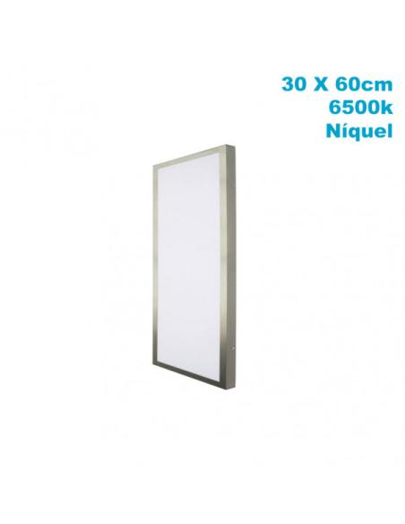 Plafon 36w 6500k 3,5x30x60 Cm Plano Niquel 3060lm