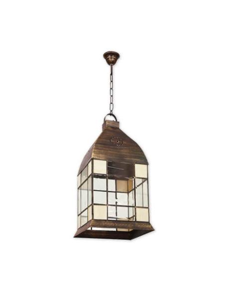 Farol Mediano Mudejar 1xe27 Beis REGx26x26 cm.