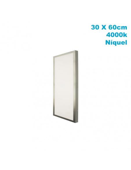 Plafon 36w 4000k 3,5x30x60 Cm Plano Niquel 3060lm