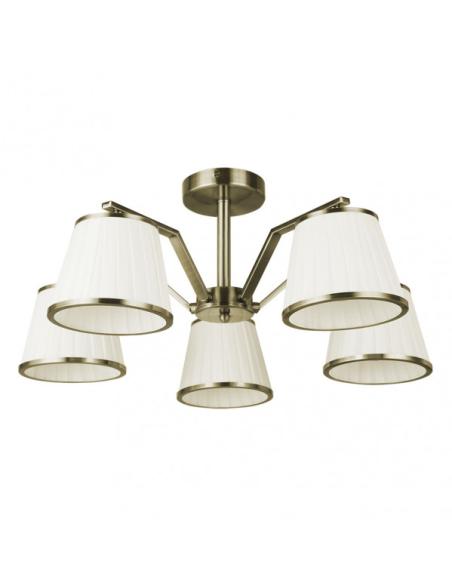 Lampara Trebol 5xe14 Cuero Pant.beis 24x59x59 Cm