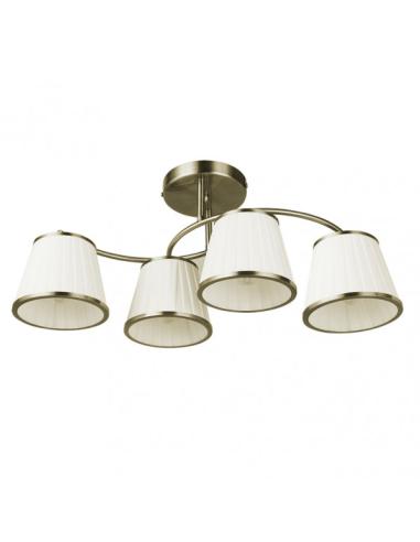 Lampara Lantanas 4xe27 Cuero Pant.beis 24x64x31,5cm