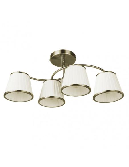 Lampara Lantanas 4xe27 Cuero Pant.beis 24x64x31,5cm