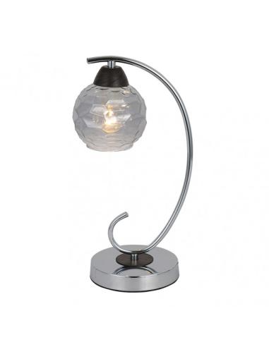 Sobremesa Etna 1xe14 Cromo/wengue 35x14x19 Cm