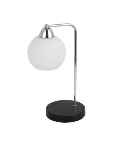 Sobremesa Pissis 1xe27 Cromo/negro 35x17x14 Cm