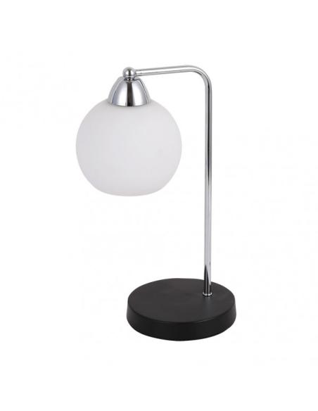 Sobremesa Pissis 1xe27 Cromo/negro 35x17x14 Cm