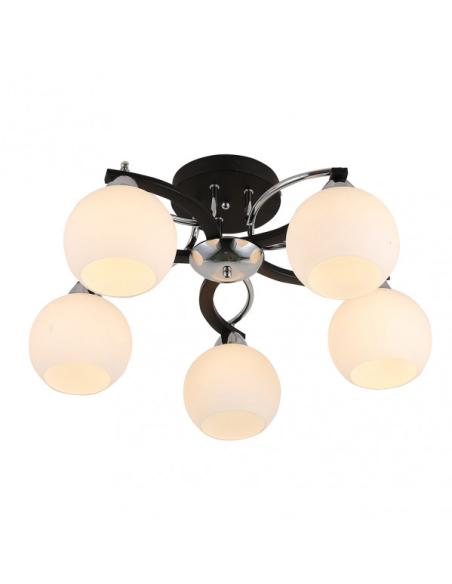 Plafon Pissis 5xe27 Cromo/negro 25x53x53 Cm