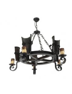 Lampara Cantina 5xe27 Marron Regx70x70 Cm