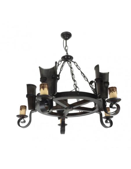 Lampara Cantina 5xe27 Marron Regx70x70 Cm