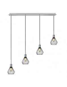 Colgante San Petersburgo 4xe14 Negro/cromo Regx83x13 Cm 2