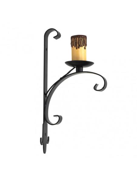 Aplique Rustico Rueda 1xe27 Marron 35x8x18 Cm