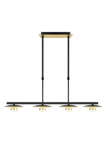 Lampara Ciudad Del Cabo 4l 24w 4000k  Negro/oro Regx85x15 Cm 1920 Lm