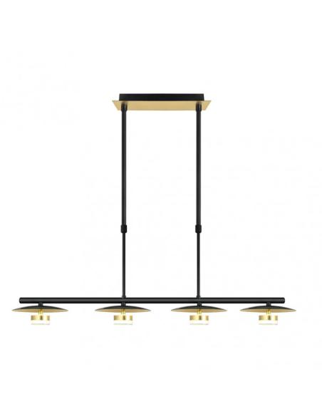 Lampara Ciudad Del Cabo 4l 24w 4000k  Negro/oro Regx85x15 Cm 1920 Lm