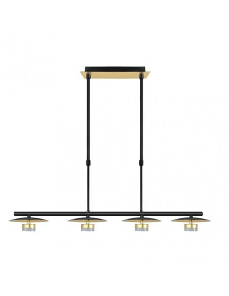 Lampara Ciudad Del Cabo 4l 24w 4000k  Negro/oro Regx85x15 Cm 1920 Lm