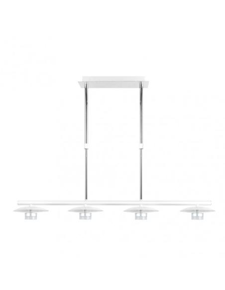 Lampara Ciudad Del Cabo 4l 24w 4000k  Blanco/plata Regx85x15 Cm 1920 Lm