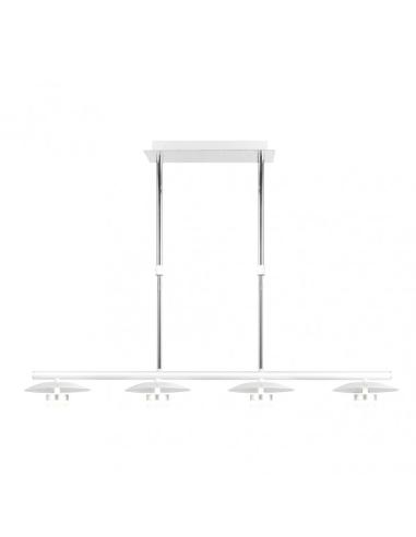 Lampara Ciudad Del Cabo 4l 24w 4000k  Blanco/plata Regx85x15 Cm 1920 Lm