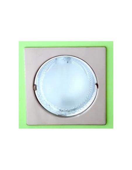 Downlight Empotrar 1xe27  9x18,8x18,8 Cm S/bom.cuadrad.niquel  Corte 17d