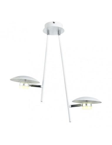 Colgante Ciudad Del Cabo 2l  12w 4000k Blanco/plata  1080 Lm 52x49x15 Cm Dirigible Y Orientable
