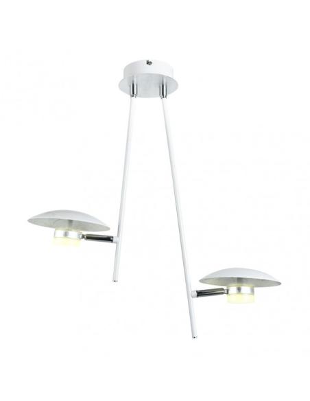 Colgante Ciudad Del Cabo 2l  12w 4000k Blanco/plata  1080 Lm 52x49x15 Cm Dirigible Y Orientable