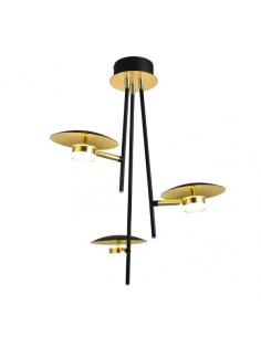 Colgante Ciudad Del Cabo 3l 18w 4000k Negro/oro 53x39x39 Cm 1440 Lm Dirigible Y Orientable 2