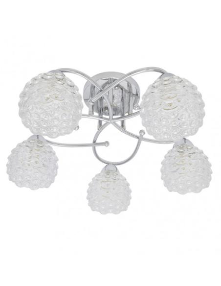 Lampara Bagan 5xe14 Cromo 23x49x49 Cm