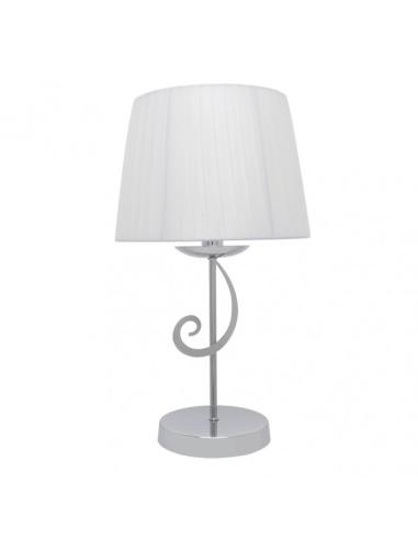 Sobremesa Luxor 1xe14 Cromo Pant. Blanca 45x25x25 Cm