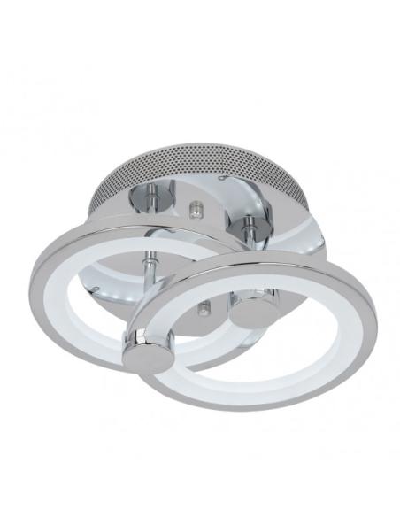 Plafon Sydney 32w 3000-4000-6500k Cromo 14x30x20 Cm 4160 Lm Regulable,memoria Y C.remoto