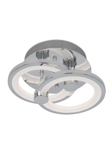 Plafon Sydney 32w 3000-4000-6500k Cromo 14x30x20 Cm 4160 Lm Regulable,memoria Y C.remoto