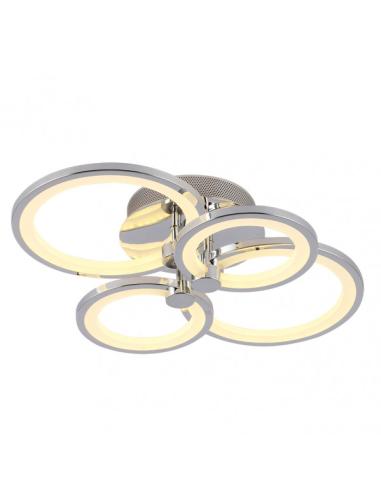 Plafon Sydney 76w 3000-4000-6500k Cromo 13,5x55x41 Cm 10260lm Regulable,memoria Y C.remoto