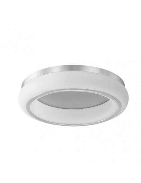 Plafon Paris 48w 3000-4000-6500k Blanco/plata 4080 Lm 12x55x55 Cm C/remoto, Memoria Y Reg.intensidad