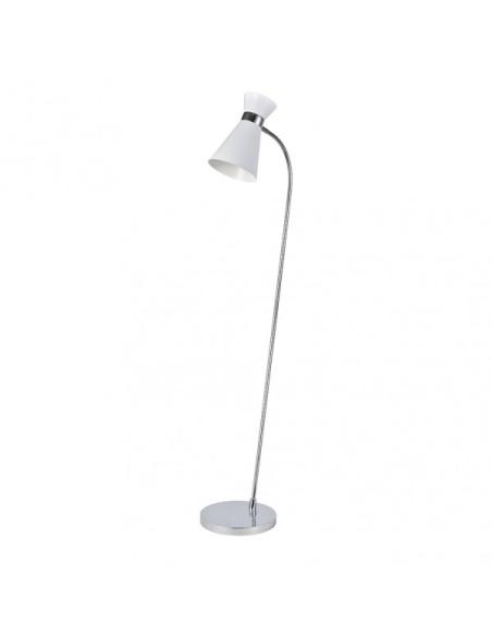 Pie Salon Petra 1xe27 Blanco/cromo 139x39x25 Cm Orientable