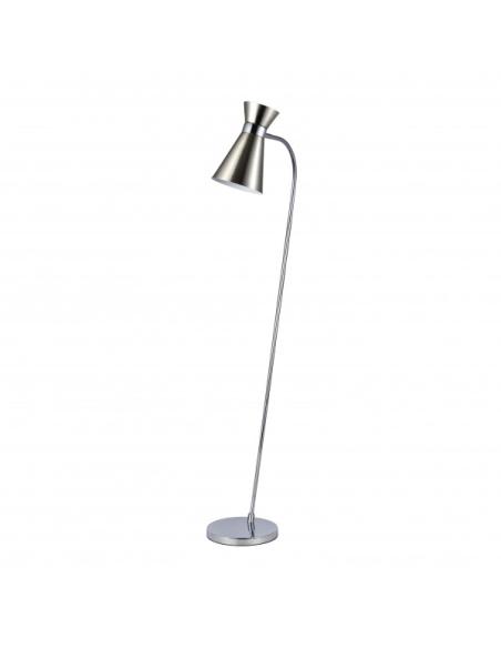 Pie Salon Petra 1xe27 Niquel/cromo 139x39x25 Cm Orientable