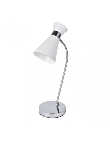 Sobremesa Petra 1xe14 Blanco/cromo 48x24x15 Cm Orientable