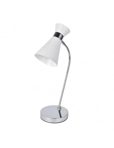 Sobremesa Petra 1xe14 Blanco/cromo 48x24x15 Cm Orientable