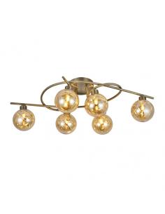 Plafon Varanasi 6xg9 Cuero 21x65x30 Cm 2